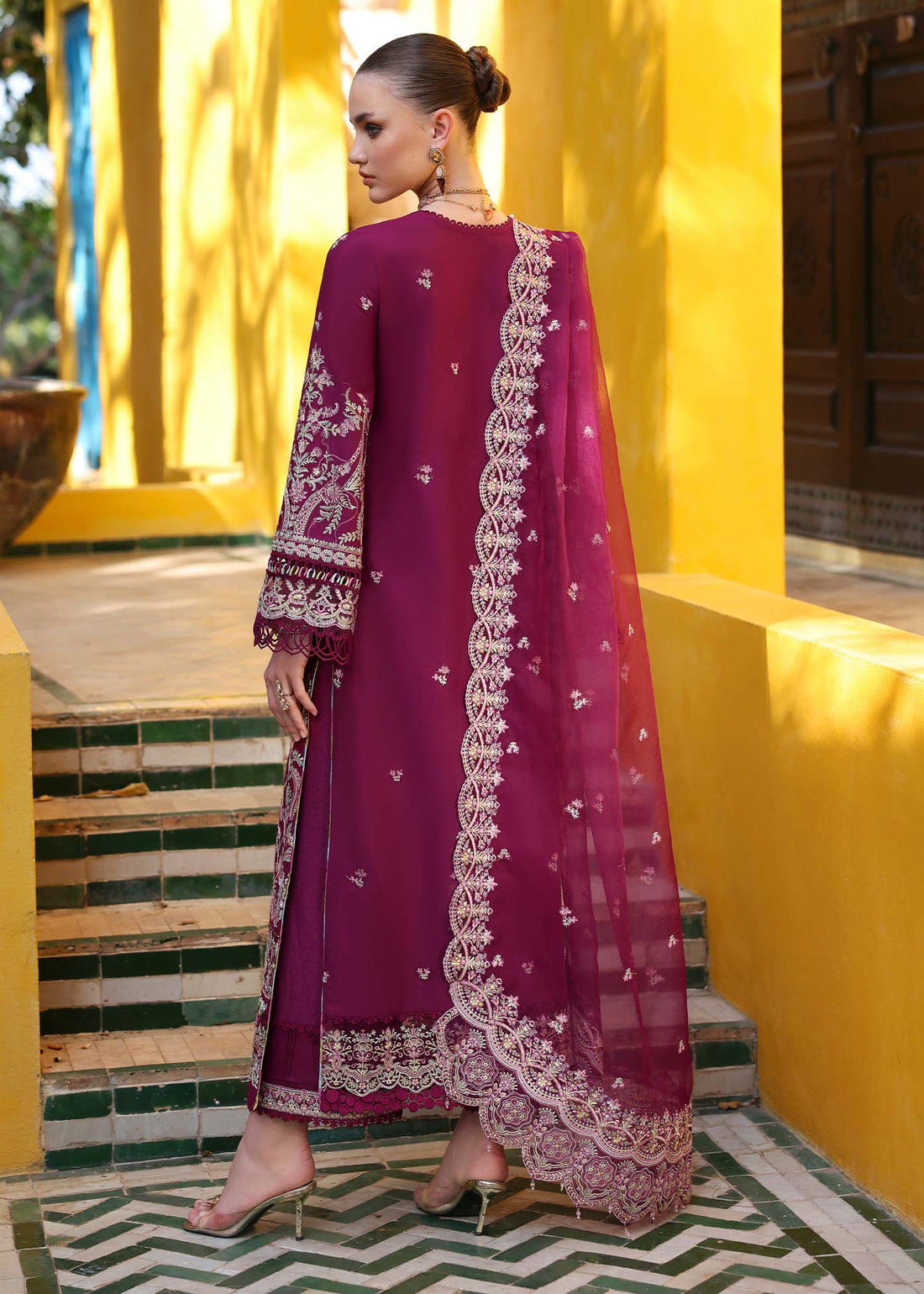 Kanwal Malik | Elysia Luxury Lawn 25 | Lavena XS Plum Lawn