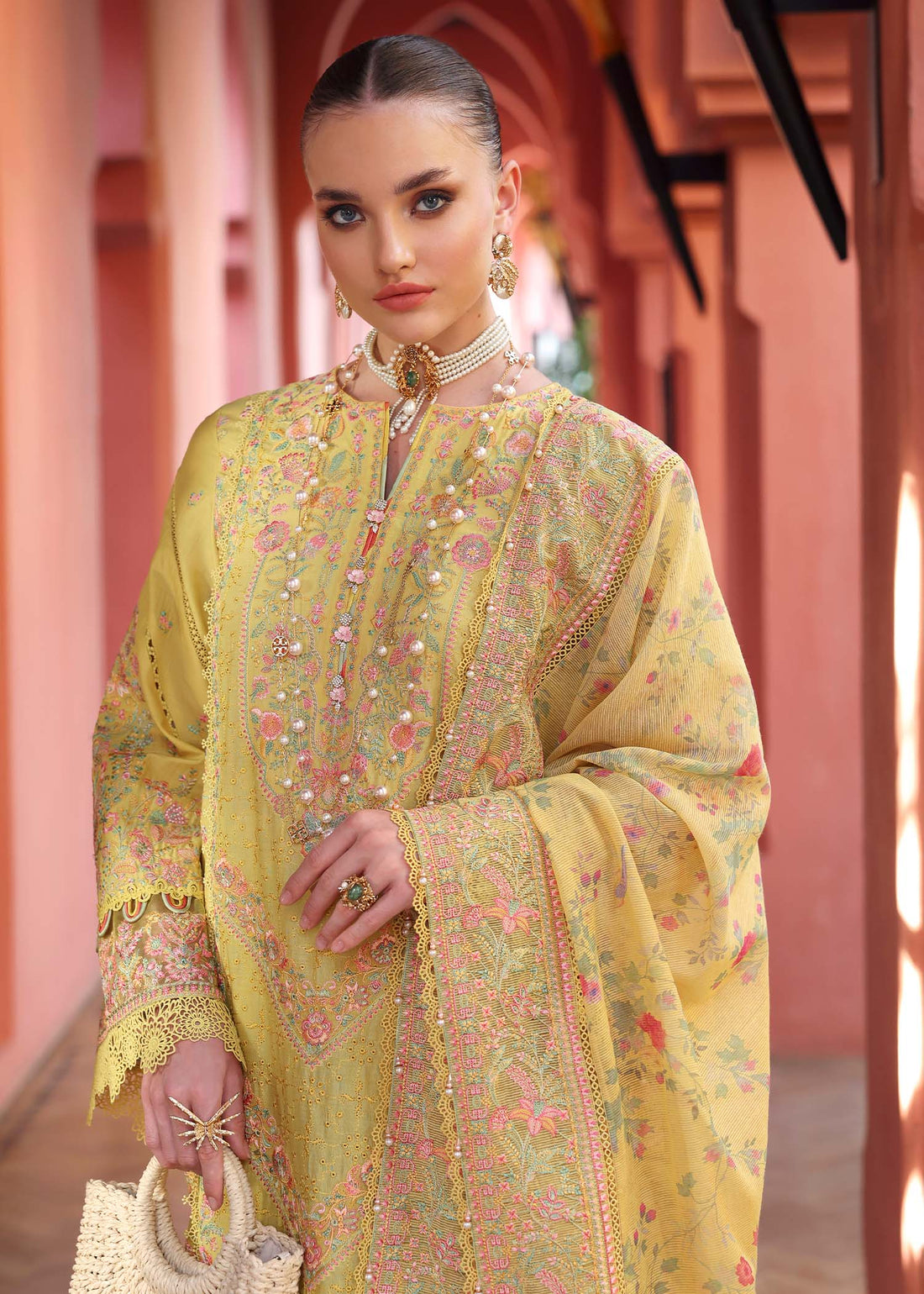 Kanwal Malik | Elysia Luxury Lawn 25 | Summer XS Mist Yellow Lawn