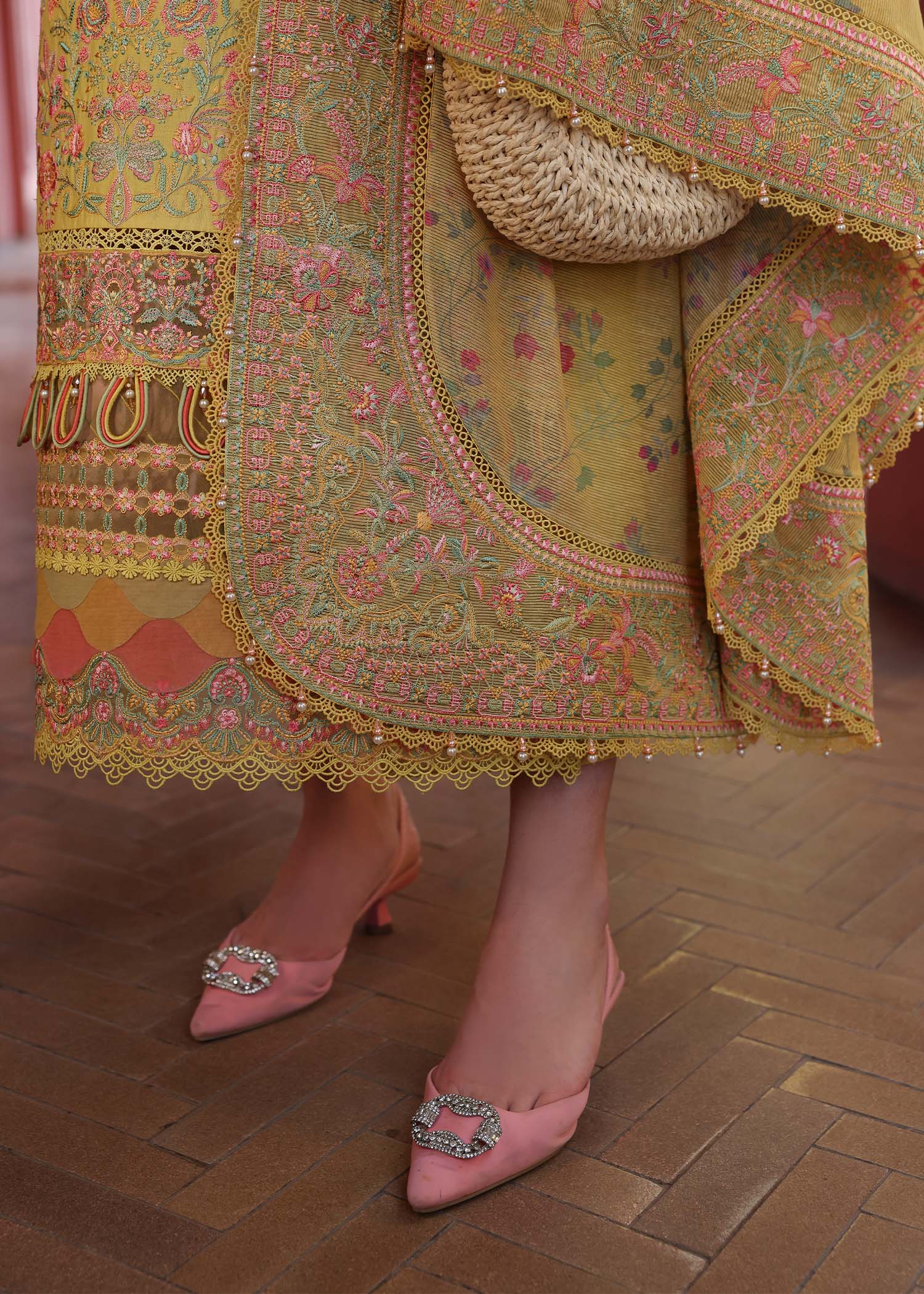 Kanwal Malik | Elysia Luxury Lawn 25 | Summer L Mist Yellow Lawn