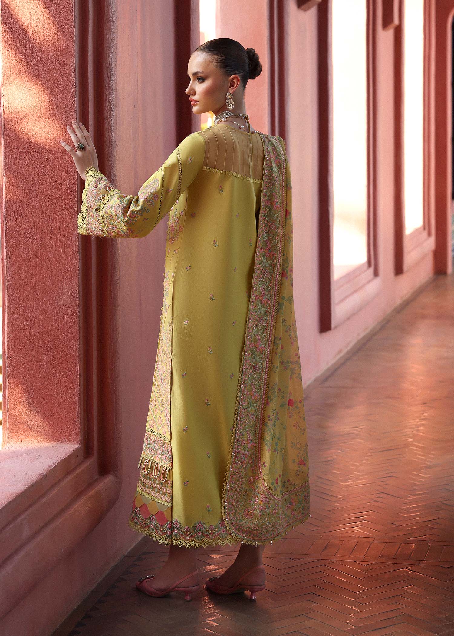 Kanwal Malik | Elysia Luxury Lawn 25 | Summer Custom Size Mist Yellow Lawn