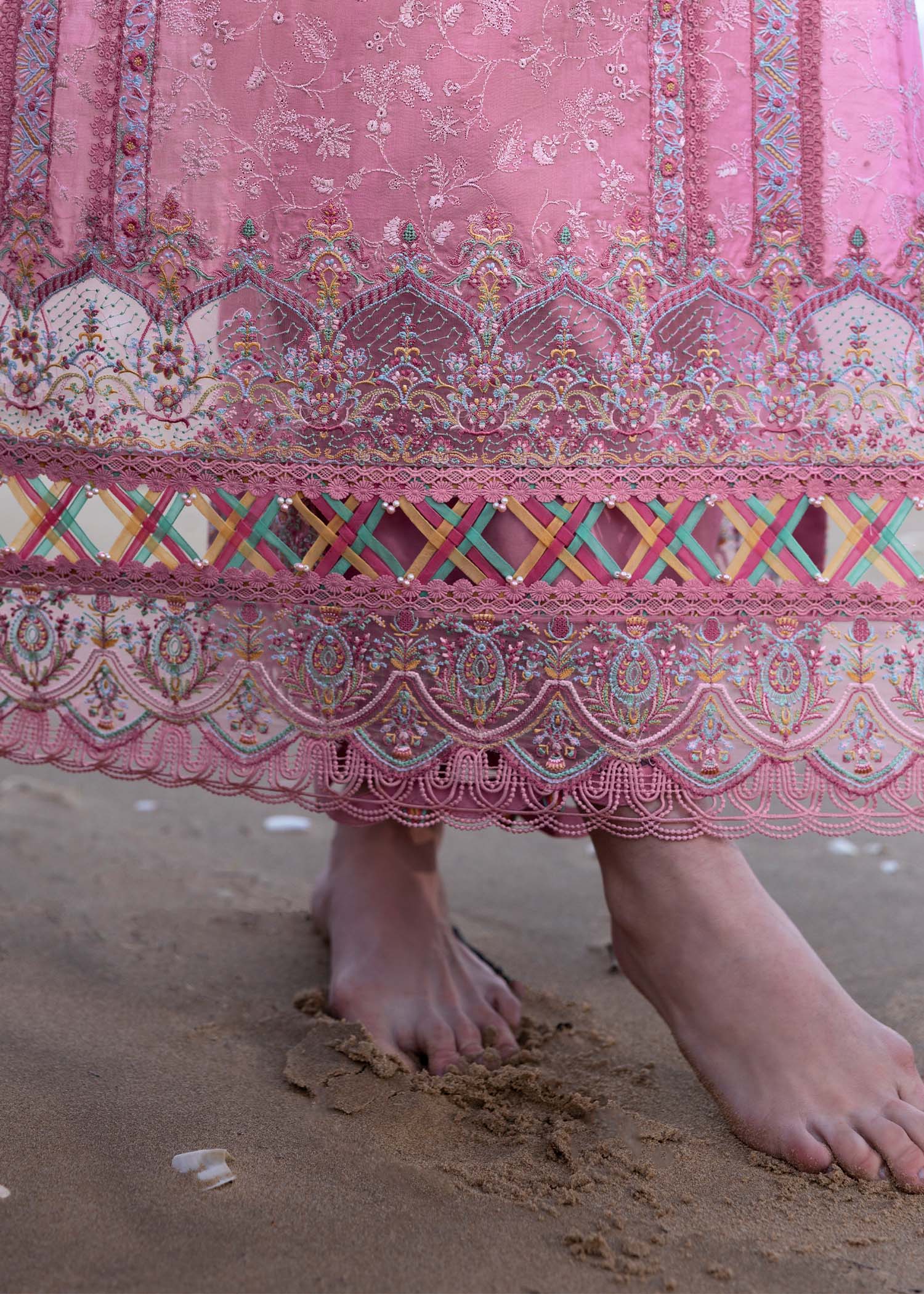 Kanwal Malik | Elysia Luxury Lawn 25 | Ariana XL Rose Pink Lawn