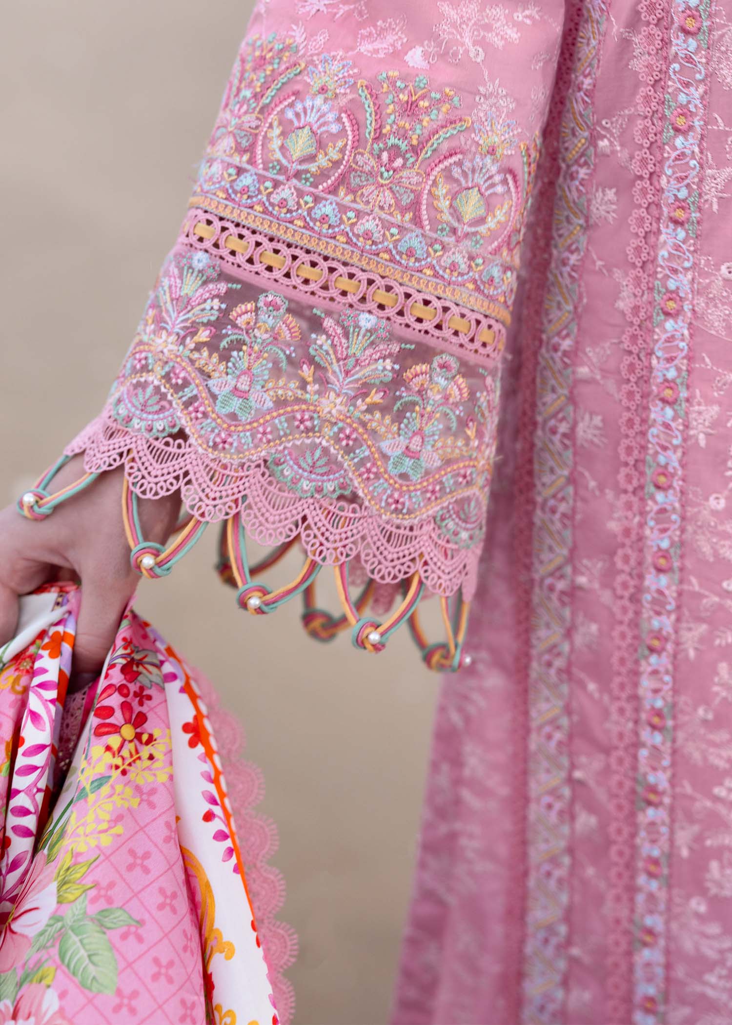 Kanwal Malik | Elysia Luxury Lawn 25 | Ariana Custom Size Rose Pink Lawn
