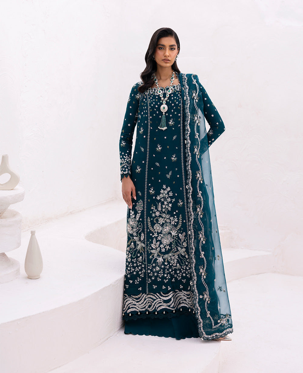 Republic Womenswear | Reve De Luxe 25 | LF-172 XS Teal Green Organza