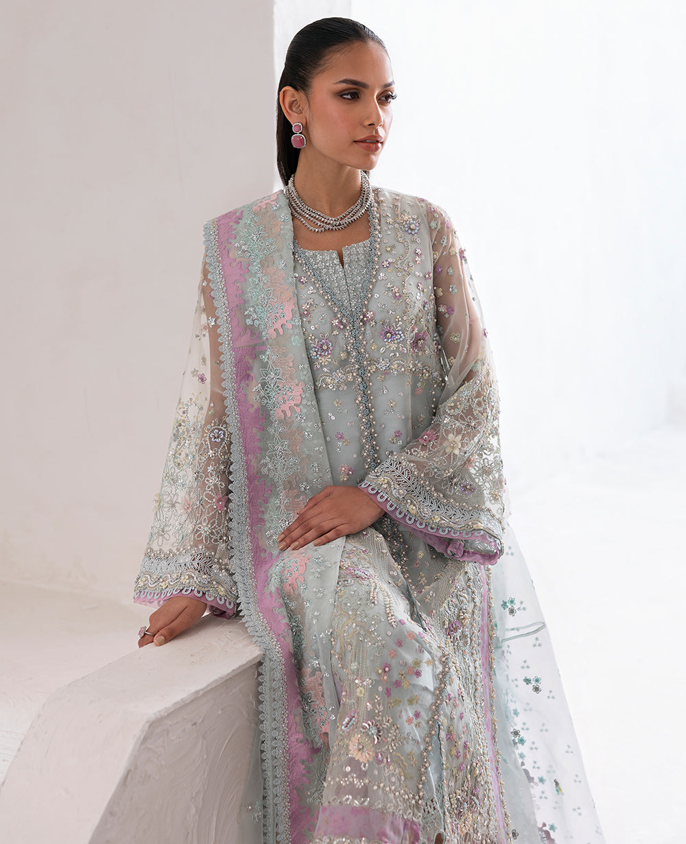 Republic Womenswear | Reve De Luxe 25 | LF-178 L Sky Blue Organza