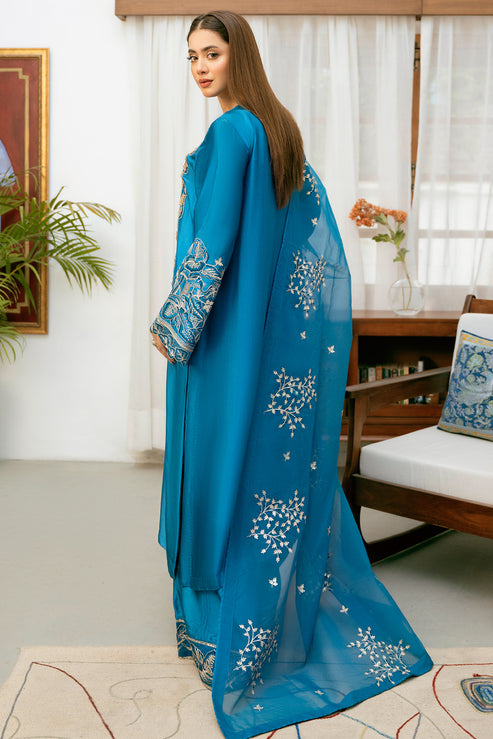 Declare | Eid Collection 25 | LFP1115 S Teal Silk