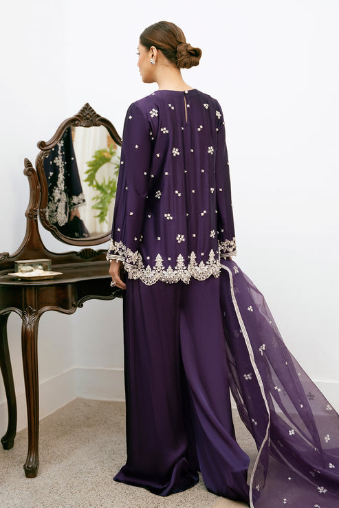Declare | Eid Collection 25 | LFP1119 S Dark Purple Silk
