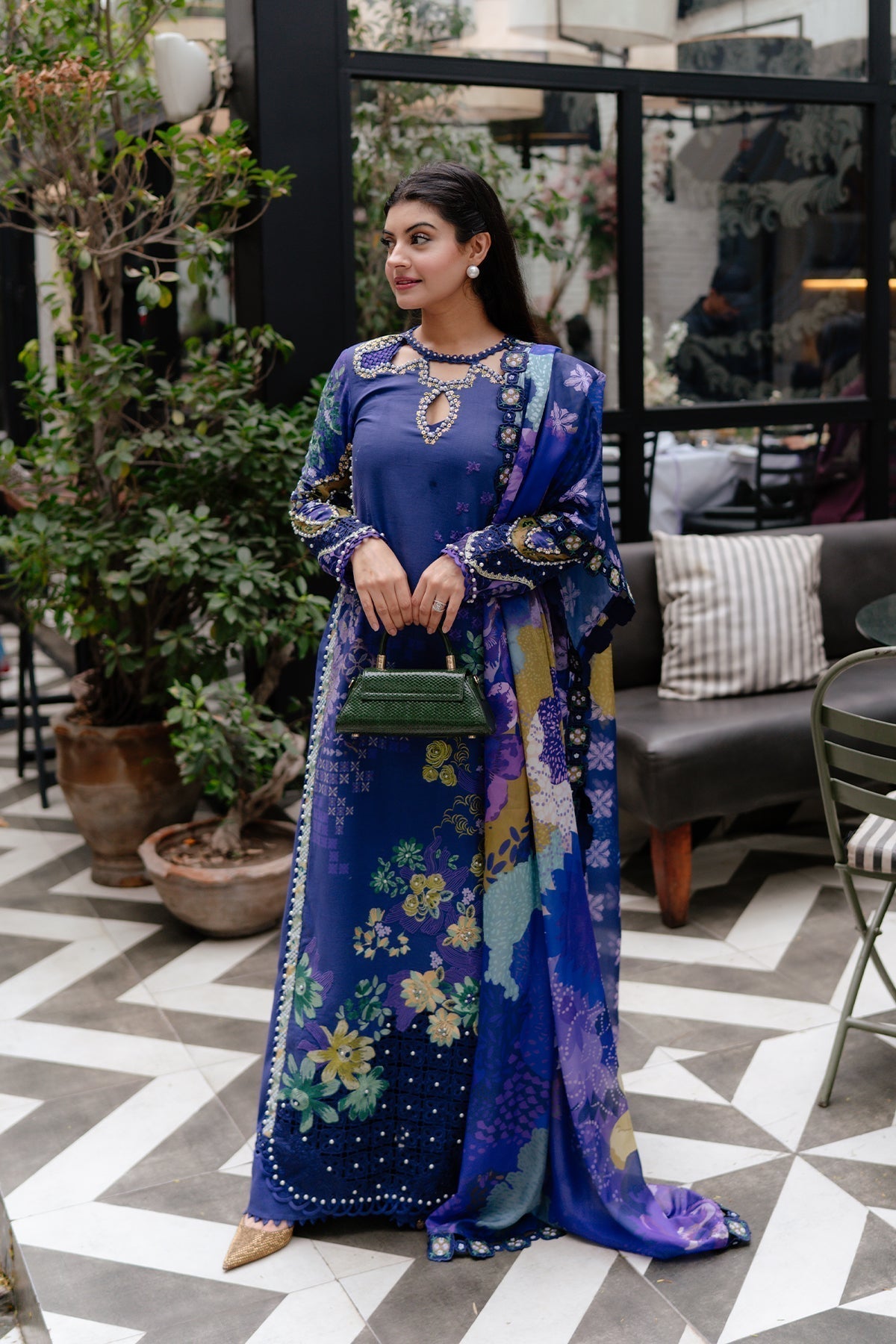 Afrozeh | Lawn 25 | Lumora XL Blue Lawn