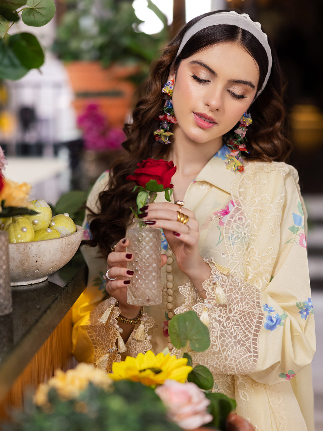 Mahnur | After Hours Luxury Lawn 25 | Lime Lush L Cream Lawn