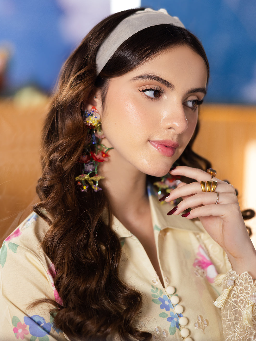 Mahnur | After Hours Luxury Lawn 25 | Lime Lush M Cream Lawn
