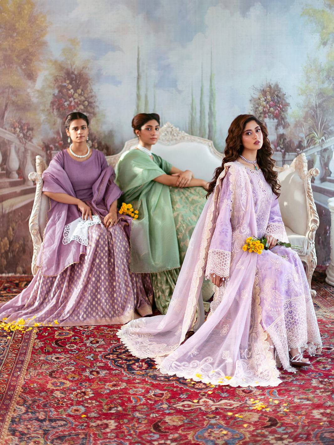 Mahnur | Sophie Luxury Lawn 25 | Lyrell - Pakistani Designer Dress - by Mahnur | Type: Ladies Clothes - 100% Original at Saira Sultan