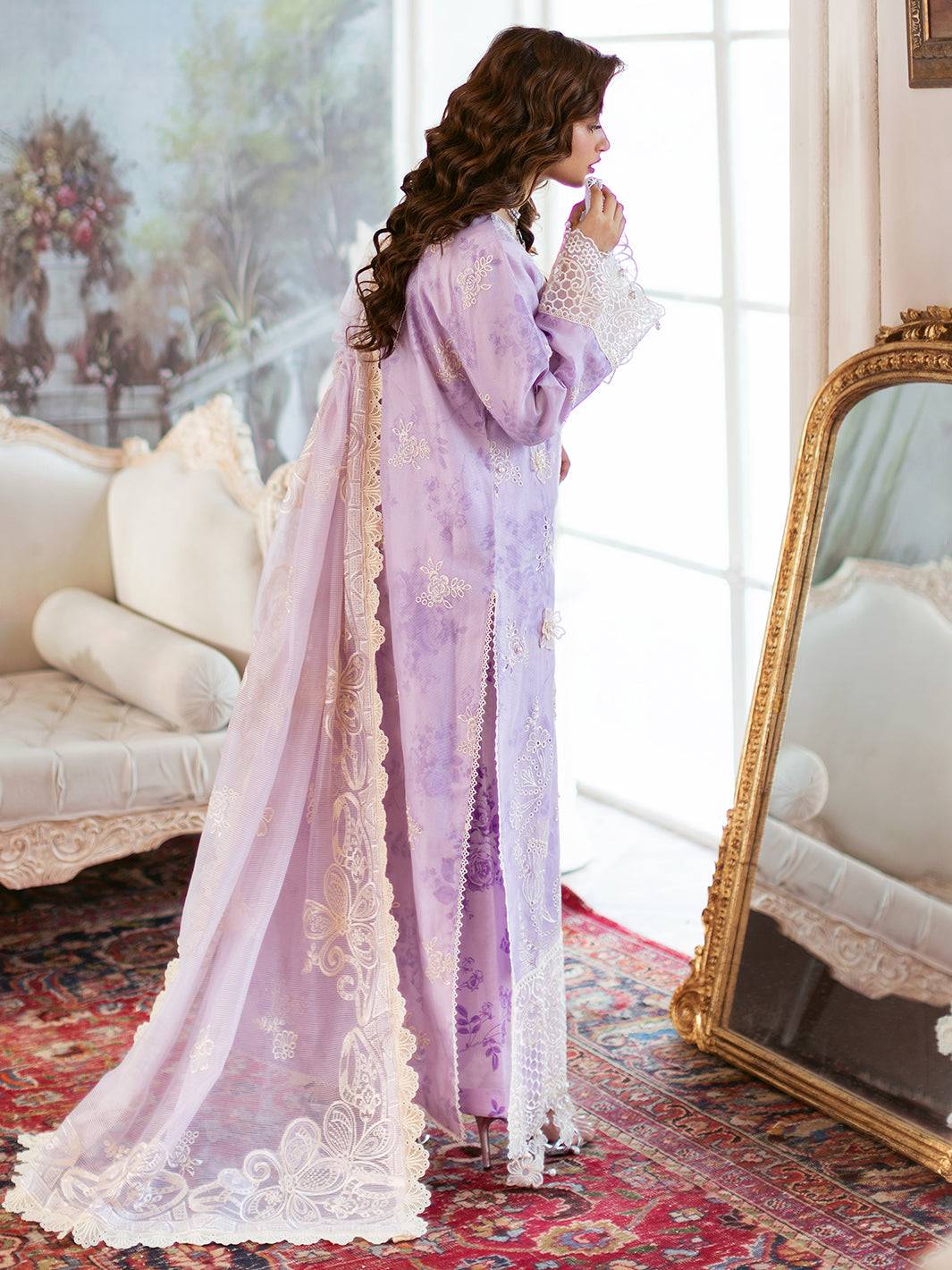 Mahnur | Sophie Luxury Lawn 25 | Lyrell - Pakistani Designer Dress - by Mahnur | Type: Ladies Clothes - 100% Original at Saira Sultan