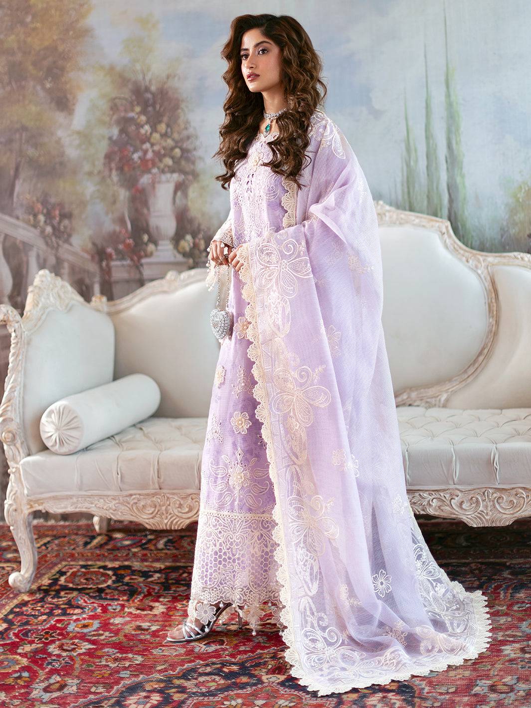 Mahnur | Sophie Luxury Lawn 25 | Lyrell - Pakistani Designer Dress - by Mahnur | Type: Ladies Clothes - 100% Original at Saira Sultan