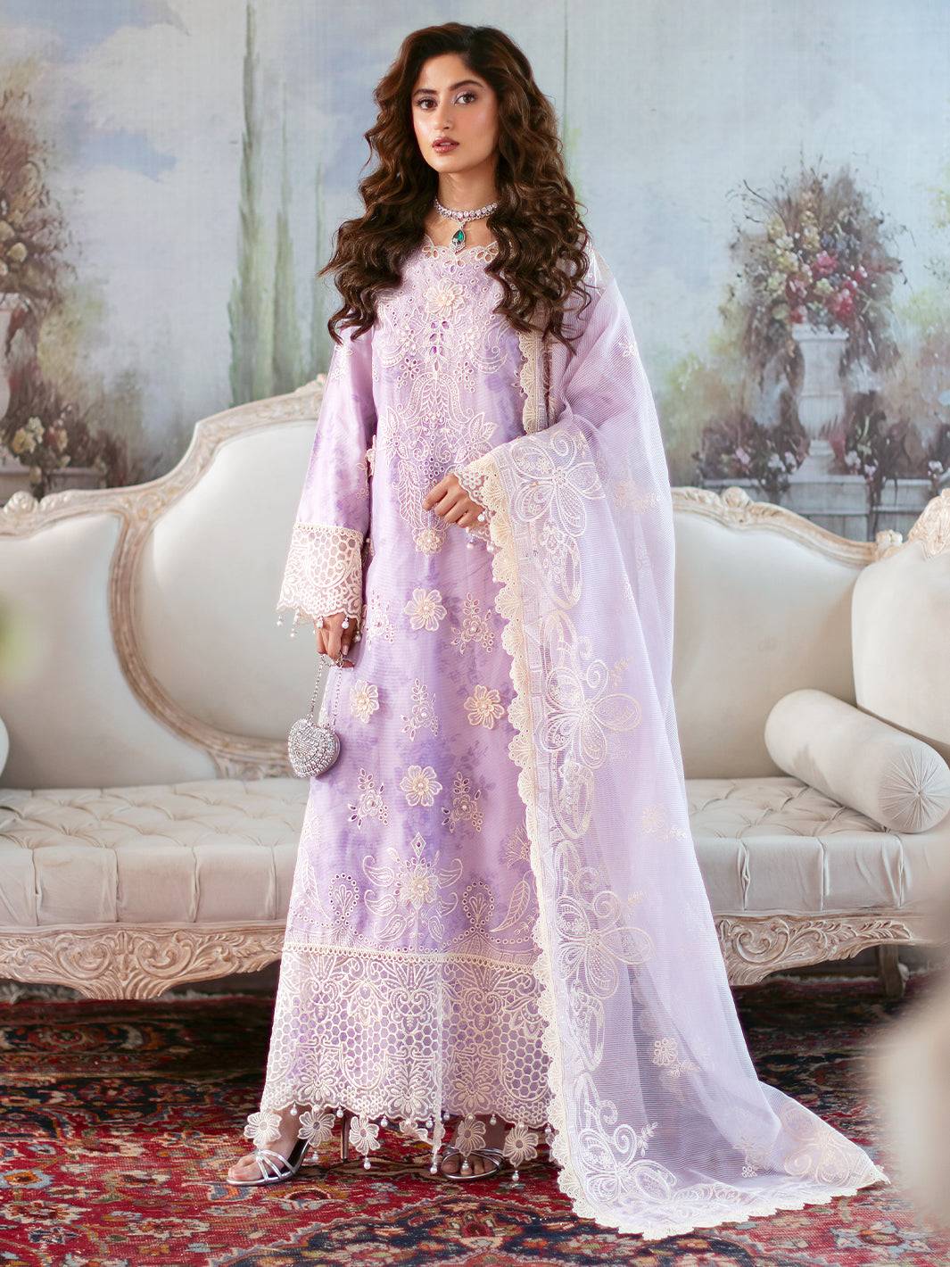 Mahnur | Sophie Luxury Lawn 25 | Lyrell - Pakistani Designer Dress - by Mahnur | Type: Ladies Clothes - 100% Original at Saira Sultan