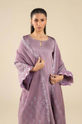 Maria B | Basics RTW | 3 Pc Embroidered Two Tone Silk Suit | MB-FS25-17 - Pakistani Designer Dress - by Maria B | Type: Ladies Clothes - 100% Original at Saira Sultan