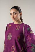 Maria B | Basics RTW | 3 Pc Embroidered Raw Silk Suit | MB-WF24-47 - Pakistani Designer Dress - by Maria B | Type: Ladies Clothes - 100% Original at Saira Sultan