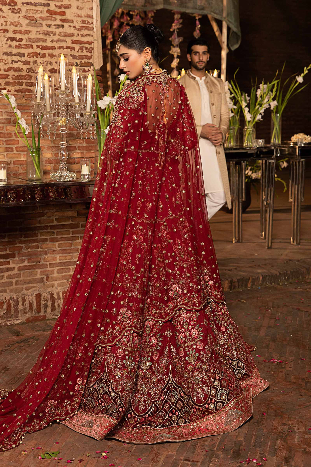 Maria B | Bridal Couture | Roza - Pakistani Designer Dress - by Maria B | Type: Ladies Clothes - 100% Original at Saira Sultan
