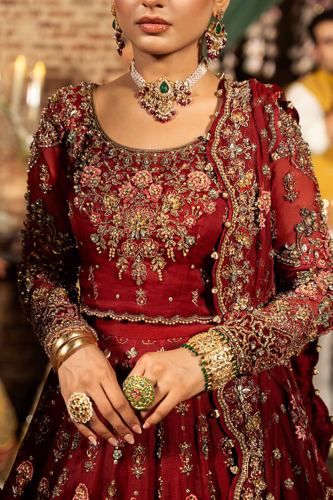 Maria B | Bridal Couture | Roza - Pakistani Designer Dress - by Maria B | Type: Ladies Clothes - 100% Original at Saira Sultan