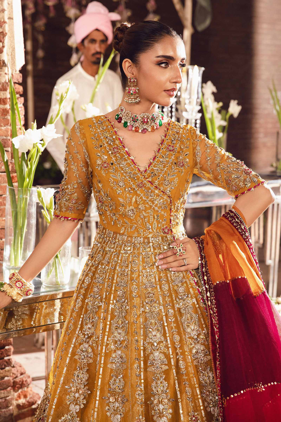 Maria B | Bridal Couture | Zehrin - Pakistani Designer Dress - by Maria B | Type: Ladies Clothes - 100% Original at Saira Sultan