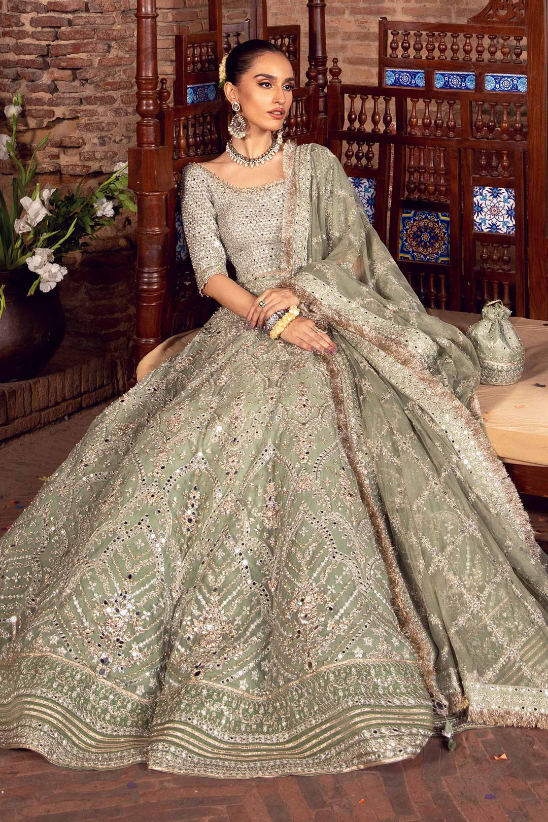 Maria B | Bridal Couture | Sarai - Pakistani Designer Dress - by Maria B | Type: Ladies Clothes - 100% Original at Saira Sultan