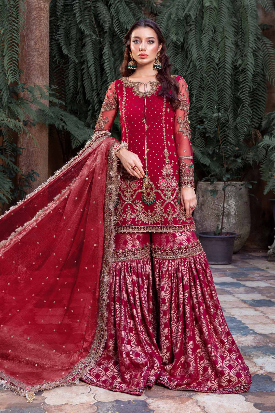 Maria B | Bridal Couture | Shireen - Pakistani Designer Dress - by Maria B | Type: Ladies Clothes - 100% Original at Saira Sultan