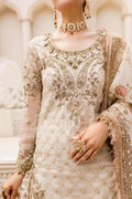 Maria B | Bridal Couture | Ivory Gold MC-906 - Pakistani Designer Dress - by Maria B | Type: Ladies Clothes - 100% Original at Saira Sultan