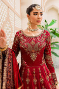 Maria B | Bridal Couture | Deep Red MC-907 - Pakistani Designer Dress - by Maria B | Type: Ladies Clothes - 100% Original at Saira Sultan