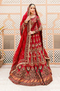 Maria B | Bridal Couture | Deep Red MC-907 - Pakistani Designer Dress - by Maria B | Type: Ladies Clothes - 100% Original at Saira Sultan