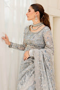Maria B | Bridal Couture | Ice Blue MC-908 - Pakistani Designer Dress - by Maria B | Type: Ladies Clothes - 100% Original at Saira Sultan