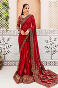 Maria B | Bridal Couture | Deep Red MC-910 - Pakistani Designer Dress - by Maria B | Type: Ladies Clothes - 100% Original at Saira Sultan