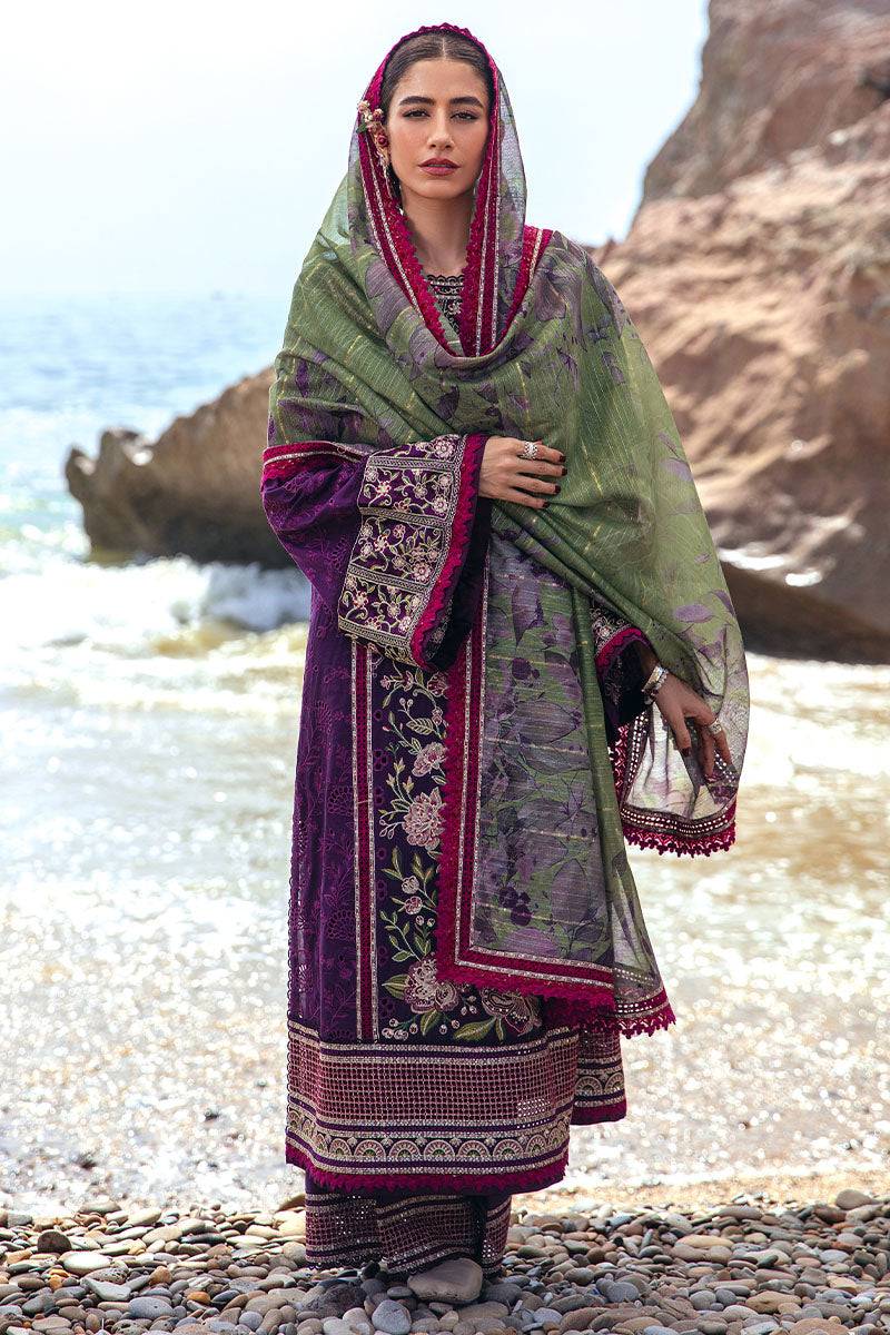 MNR | Festive Lawn 24 | GUL-E-LALA - Pakistani Designer Dress - by MNR | Type: Luxury - 100% Original at Saira Sultan