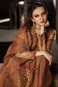 Charizma | Festive Pret | CMA-4-091 L Brown Organza