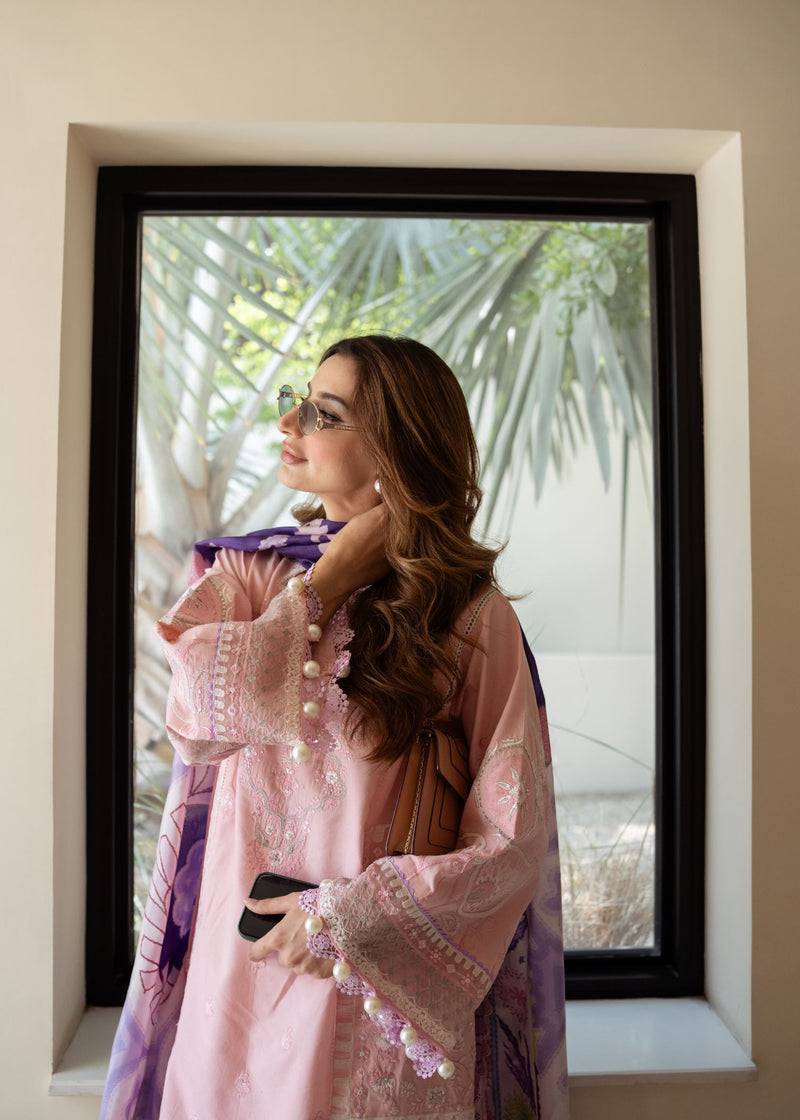 Sadaf Fawad Khan | Lawn 24 | Gina (A) - Pakistani Designer Dress - by Sadaf Fawad Khan | Type: Luxury - 100% Original at Saira Sultan