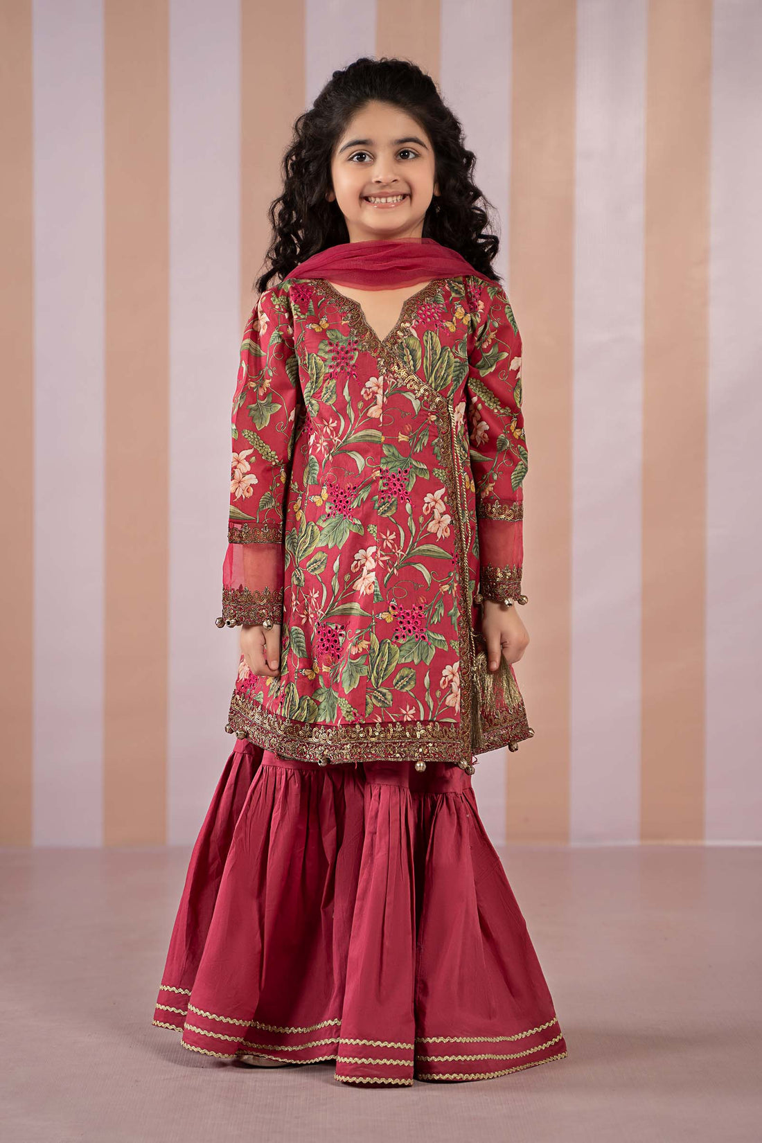 Maria B | 3 Piece Printed Lawn Suit | MKD-EF25-18 -  Maria B KidsClothes -  Saira Sultan