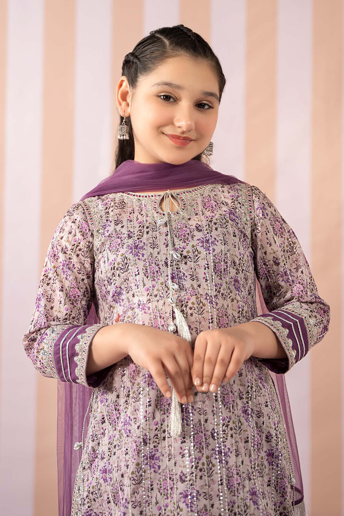 Maria B | 3 Piece Embroidered Lawn Suit | MKD-EF25-27 -  Maria B KidsClothes -  Saira Sultan