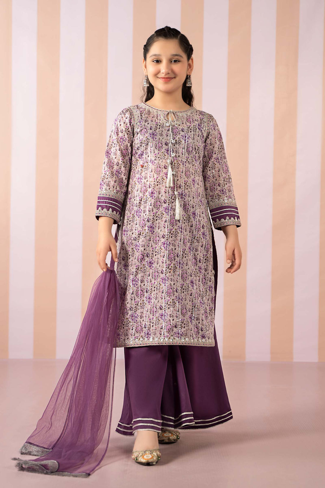 Maria B | 3 Piece Embroidered Lawn Suit | MKD-EF25-27 -  Maria B KidsClothes -  Saira Sultan