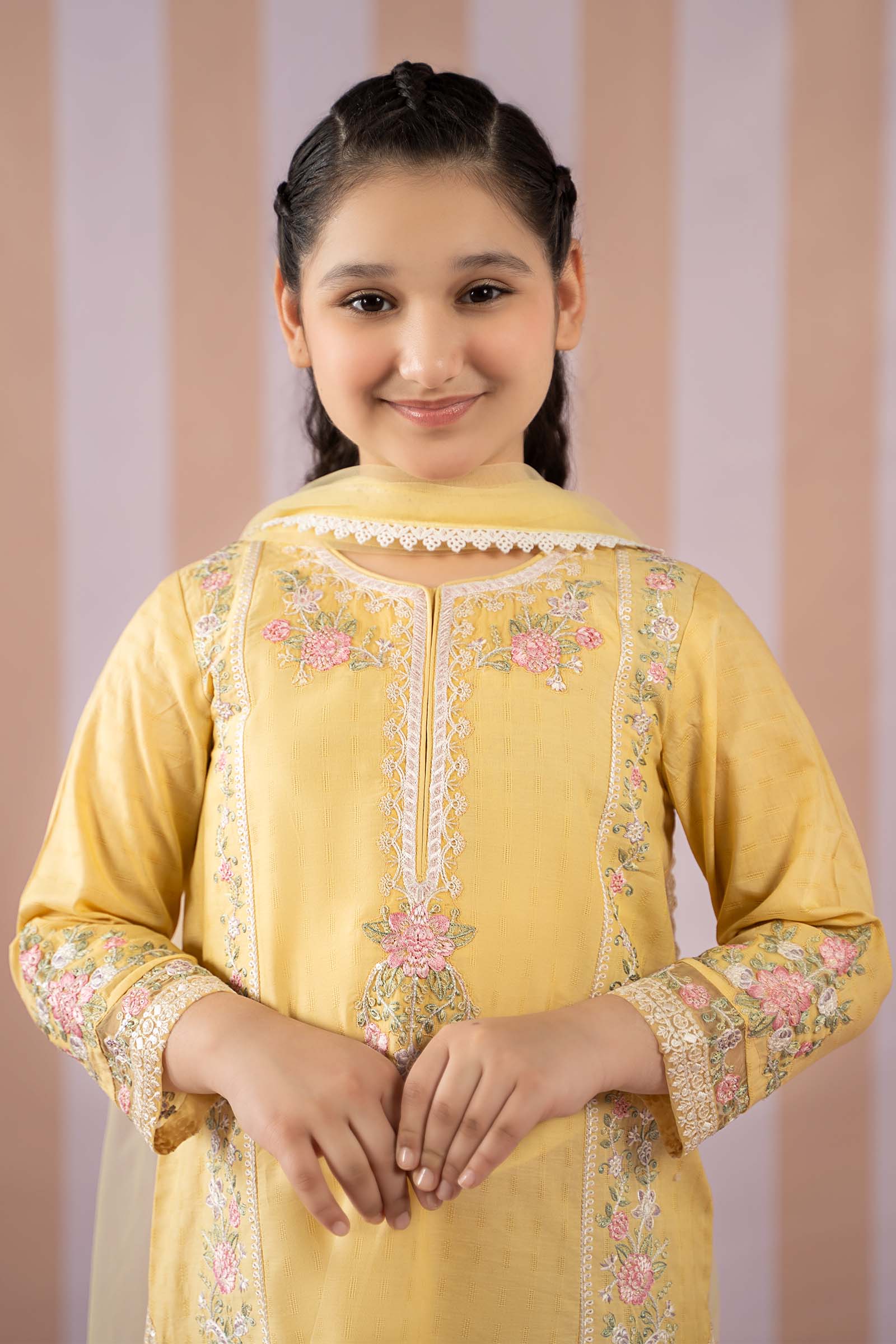 Maria B | 3 Piece Embroidered Dobby Lawn Suit | MKD-EF25-50 -  Maria B KidsClothes -  Saira Sultan