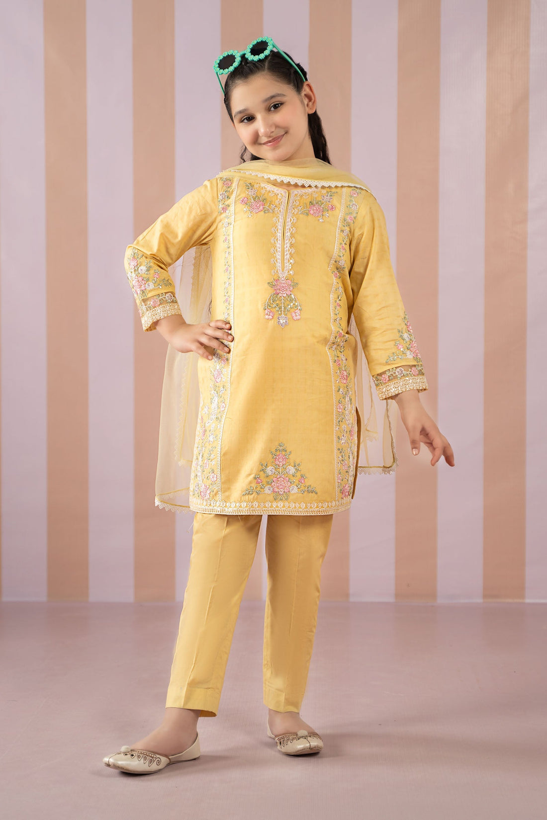 Maria B | 3 Piece Embroidered Dobby Lawn Suit | MKD-EF25-50 -  Maria B KidsClothes -  Saira Sultan