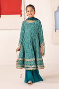Maria B | 3 Piece Printed Raw Silk Suit | MKS-EA24-05 8-Jun Blue