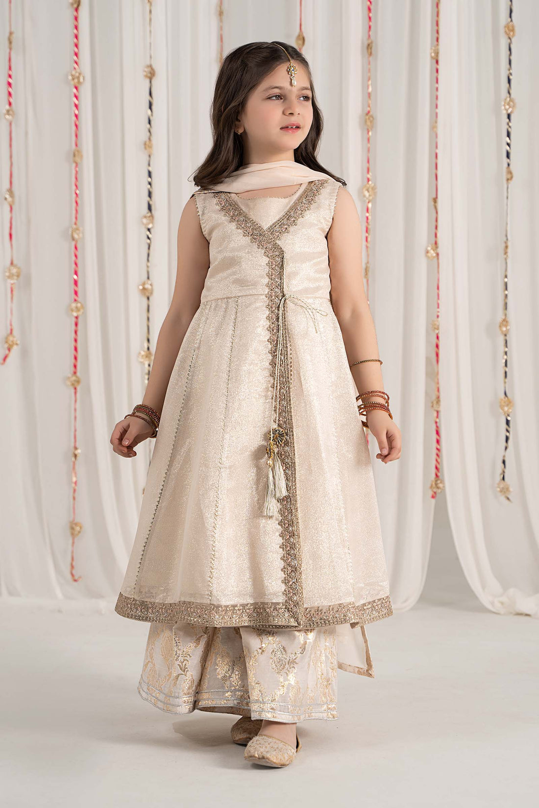 Maria B | 3 Piece Embroidered Cotton Staple Zari Suit | MKS-EF25-04 -  Maria B KidsClothes -  Saira Sultan