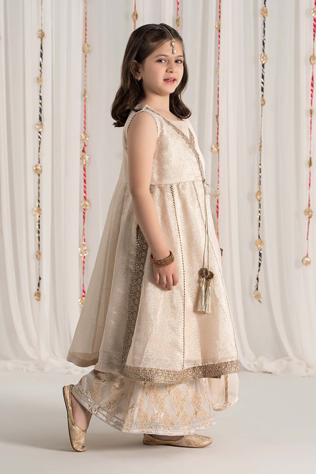 Maria B | 3 Piece Embroidered Cotton Staple Zari Suit | MKS-EF25-04 -  Maria B KidsClothes -  Saira Sultan