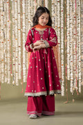 Maria B | 3 Piece Embroidered Raw Silk Suit | MKS-EF25-07 8-Jun Pink