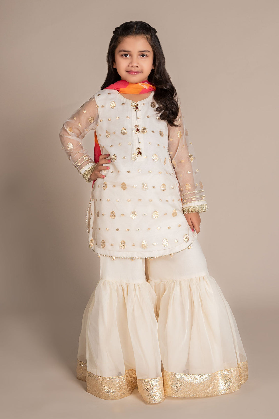 Maria B | 3 Piece Embroidered Organza Lurex Suit | MKS-EF25-20 -  Maria B KidsClothes -  Saira Sultan