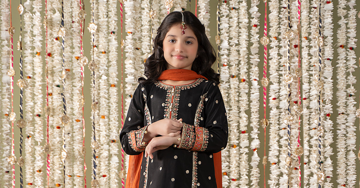 Maria B | 3 Piece Embroidered Raw Silk Suit | MKS-EF25-25