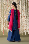 Maria B | 3 Piece Embroidered Raw Silk Suit | MKS-EF25-27