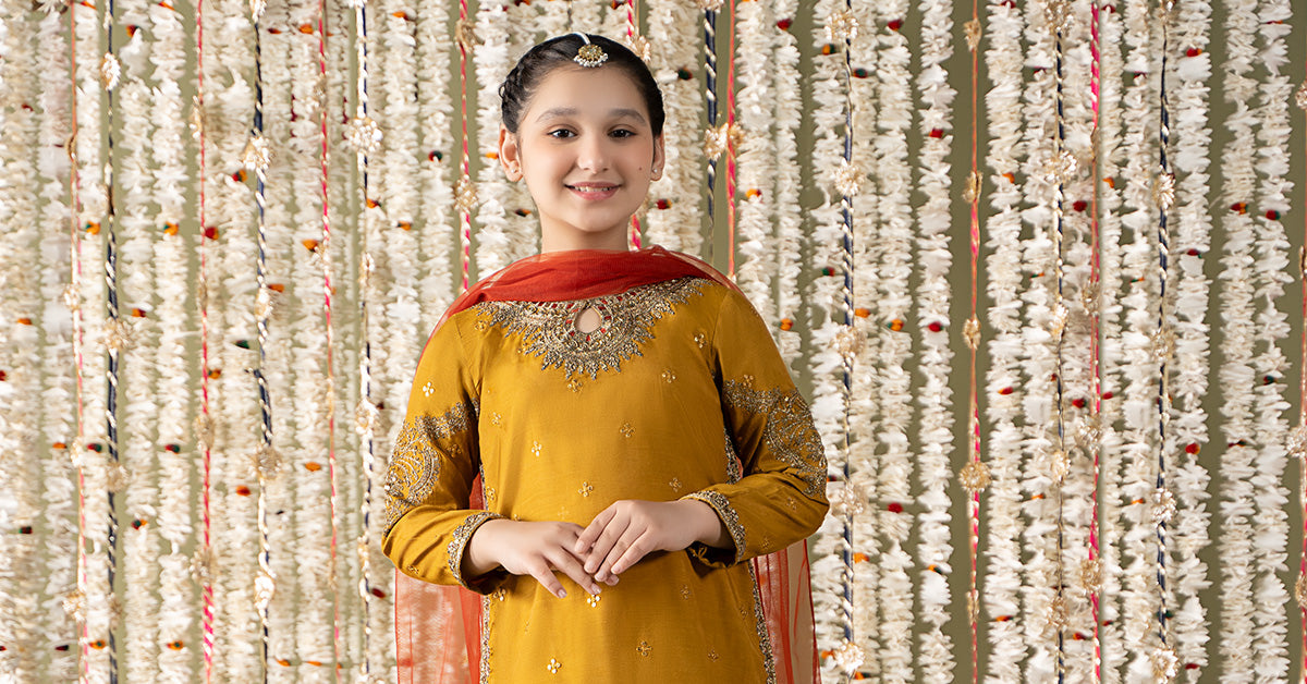 Maria B | 3 Piece Embroidered Raw Silk Suit | MKS-EF25-27