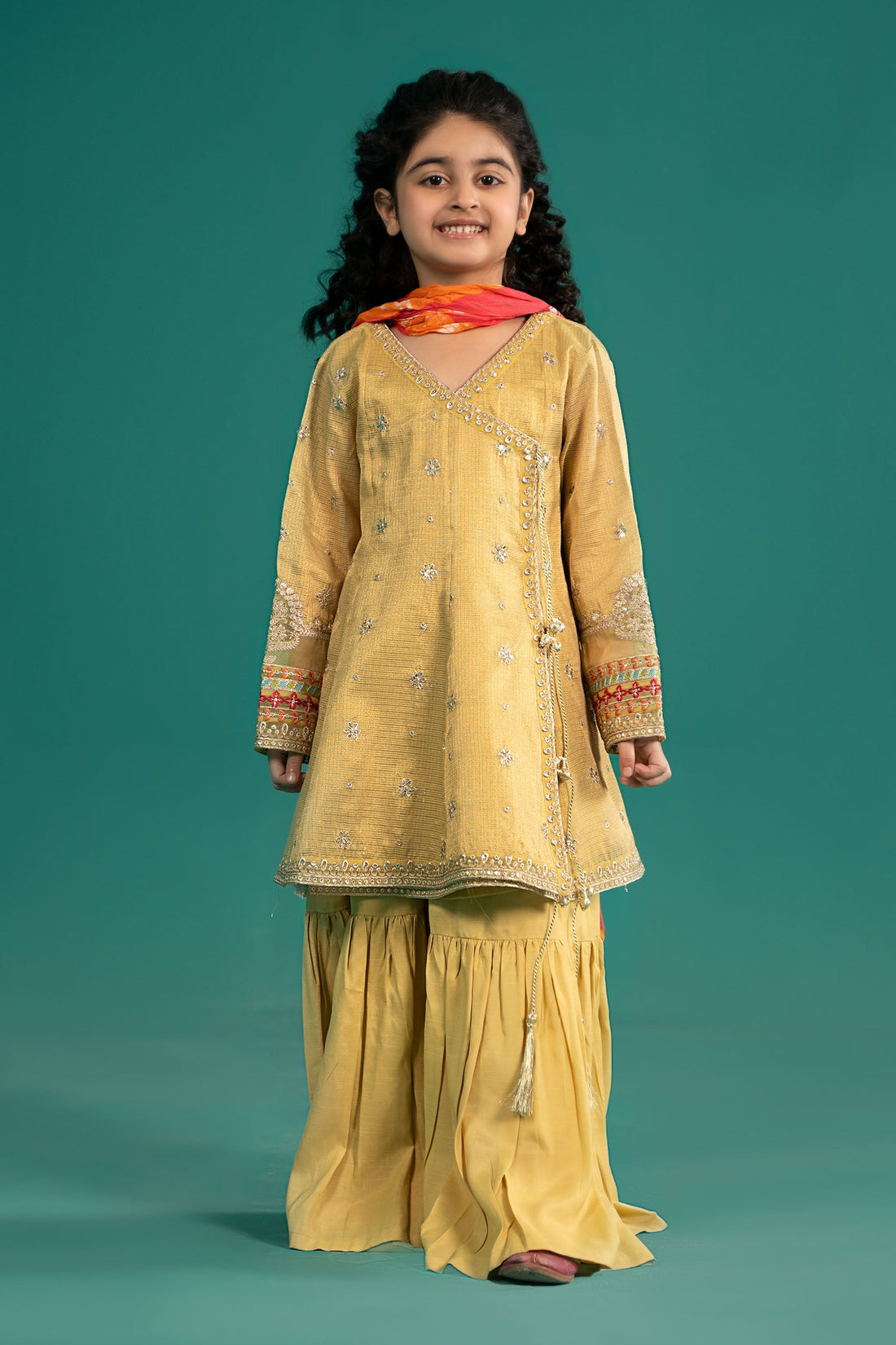 Maria B | 3 Piece Embroidered Cotton Zari Net Suit | MKS-EF25-46 -  Maria B KidsClothes -  Saira Sultan