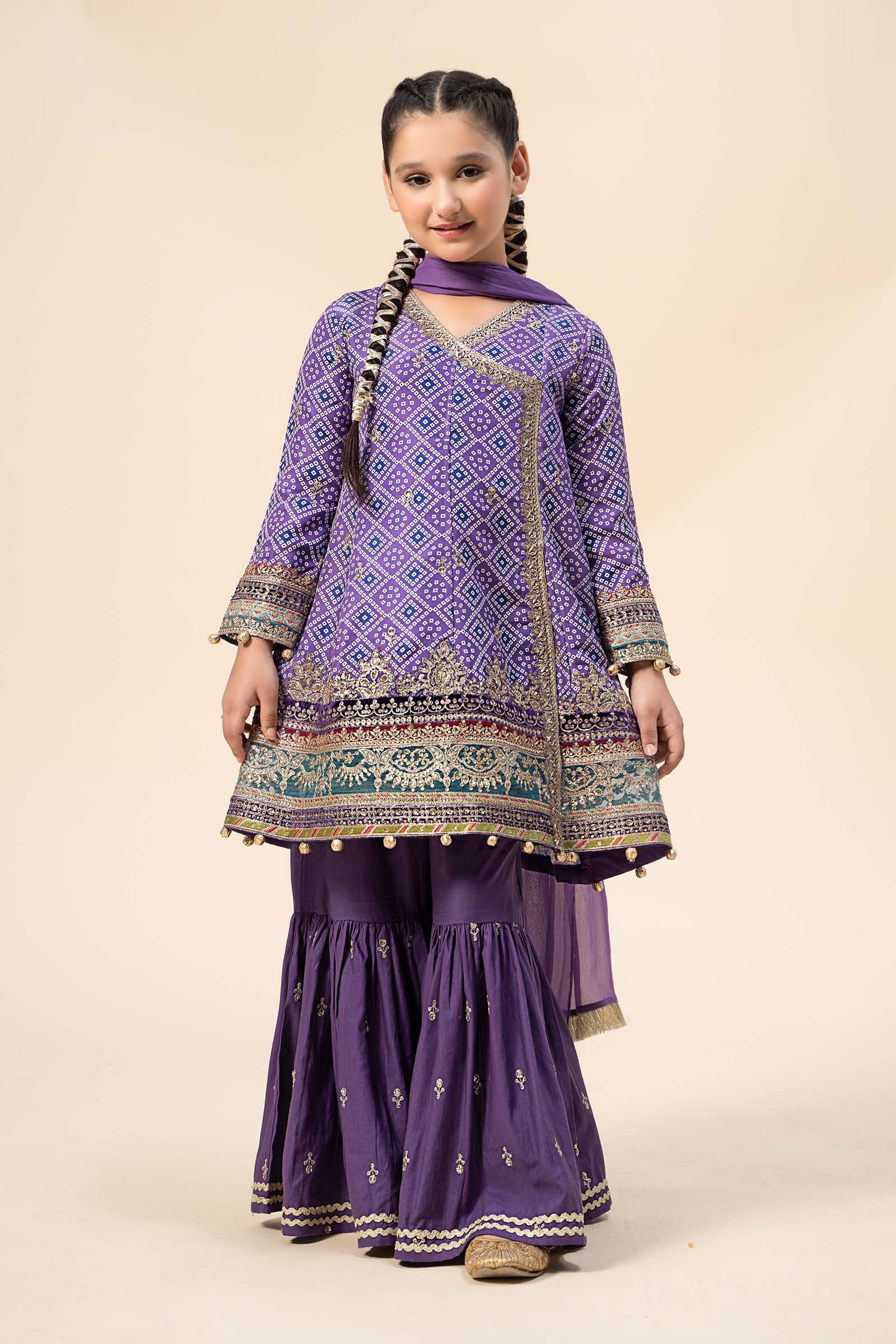 Maria B | 3 Piece Embroidered Raw Silk Suit | MKS-W24-20