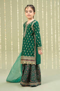 Maria B | 3 Piece Embroidered Raw Silk Suit | MKS-W24-28 10-Aug Green