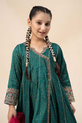Maria B | 3 Piece Embroidered Raw Silk Suit | MKS-W24-29 6-Apr Blue