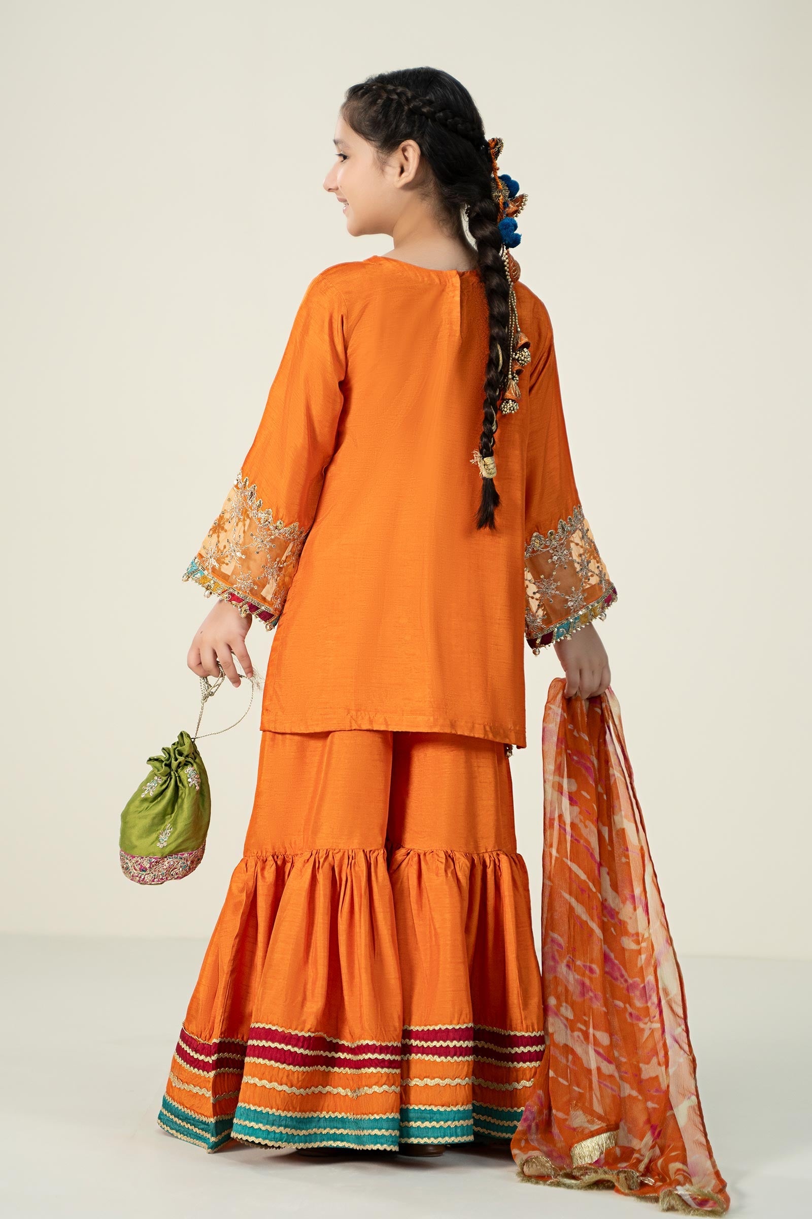 Maria B | 3 Piece Embroidered Raw Silk Suit | MKS-W24-31